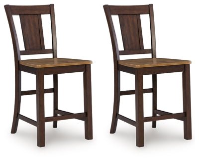 Rylandeen Counter Height Barstool - Dark Brown Stool Set modern furniture Contempo Furniture
