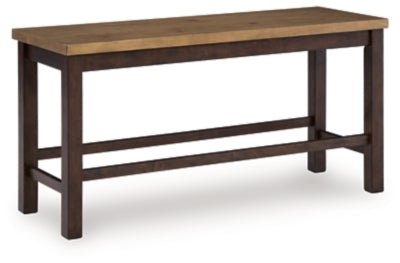 Rylandeen Counter Height Dining Bench - Dark Brown Counter Bench modern furniture Contempo Furniture