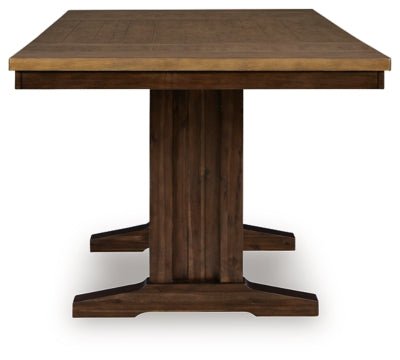 Rylandeen Counter Height Dining Extension Table - Dark Brown Counter Table modern furniture Contempo Furniture