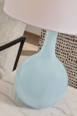 Rylanton Table Lamp - Light Blue Table Lamp modern furniture Contempo Furniture