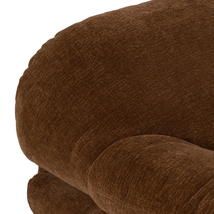 Crockett - Modern Brown Fabric Sectional Sofa