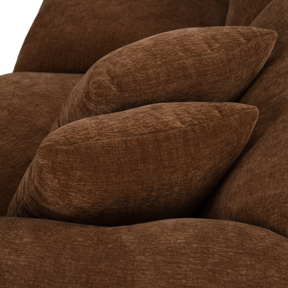 Crockett - Modern Brown Fabric Sectional Sofa - View 7