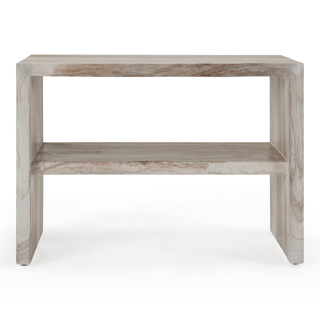 Sabino - Modern Faux Marble Concrete Nightstand
