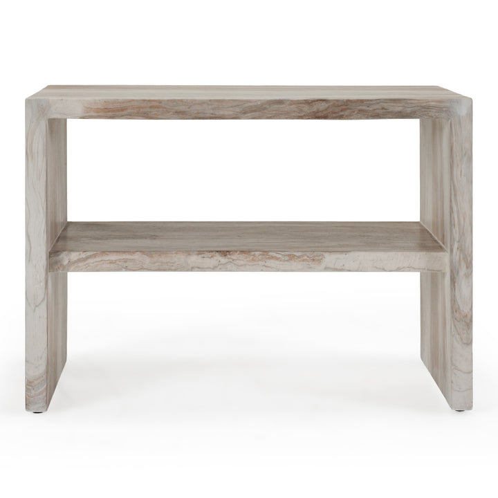 Sabino - Modern Faux Marble Concrete Nightstand
