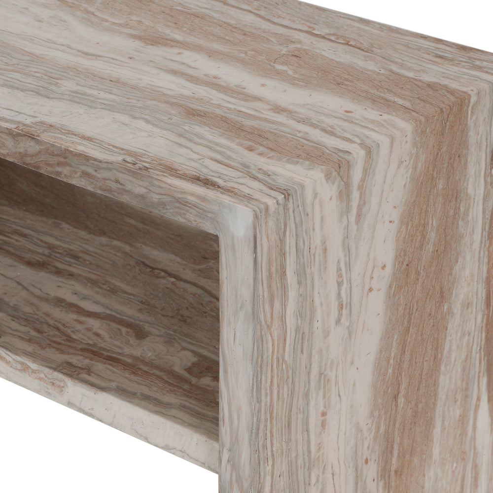 Sabino - Modern Faux Marble Concrete Nightstand