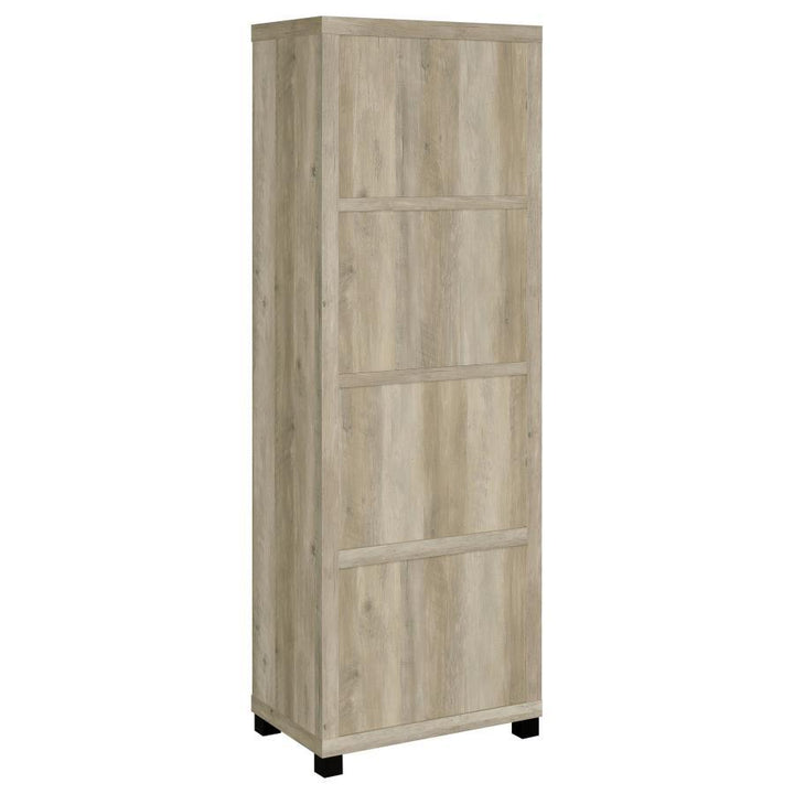 Sachin - 3 - Shelf Engineered Wood Media Tower - Distressed Pine Piers modern furniture Contempo Furniture