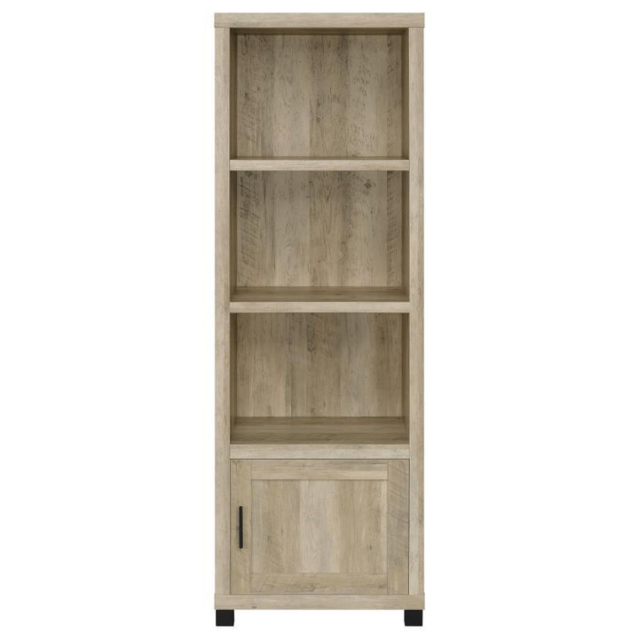 Sachin - 3 - Shelf Engineered Wood Media Tower - Distressed Pine Piers modern furniture Contempo Furniture