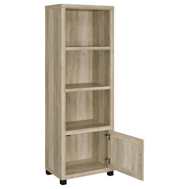Sachin - 3 - Shelf Engineered Wood Media Tower - Distressed Pine Piers modern furniture Contempo Furniture