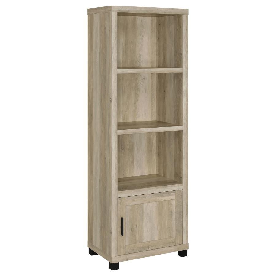 Sachin - 3 - Shelf Engineered Wood Media Tower - Distressed Pine Piers modern furniture Contempo Furniture
