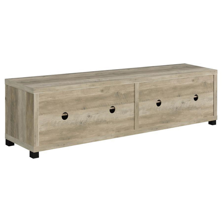 Sachin - 4 - Door Engineered Wood TV Stand - Distressed Pine TV Stand modern furniture Contempo Furniture