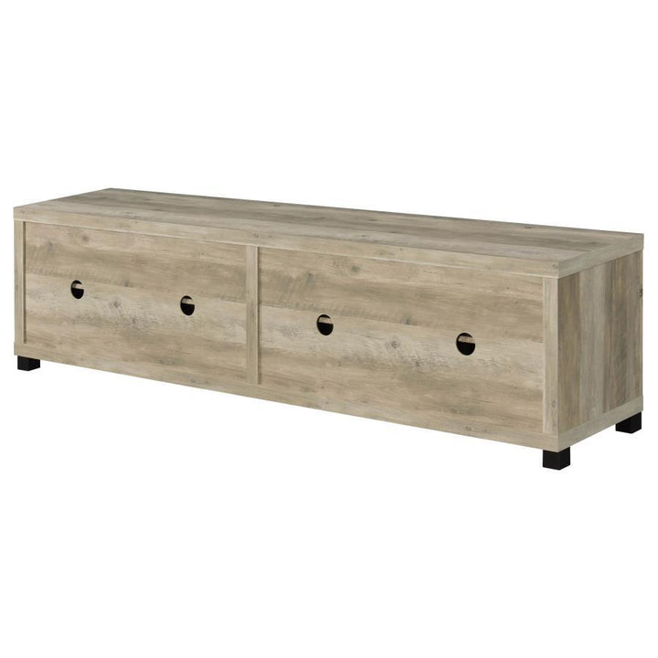 Sachin - 4 - Door Engineered Wood TV Stand - Distressed Pine TV Stand modern furniture Contempo Furniture