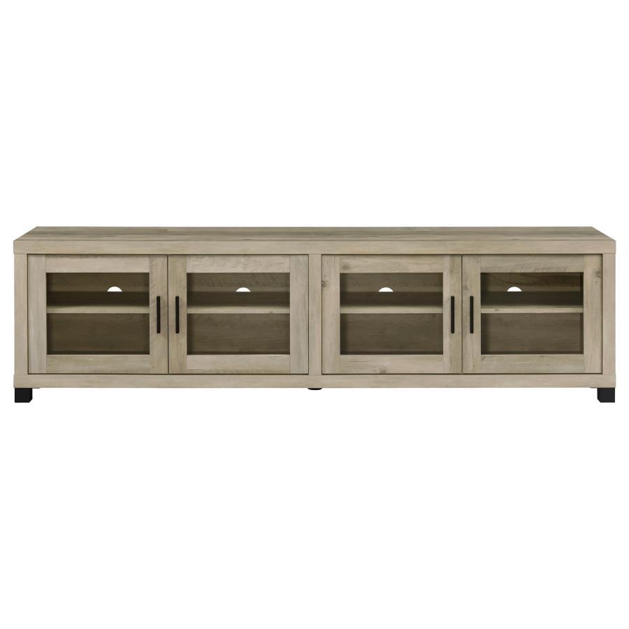 Sachin - 4 - Door Engineered Wood TV Stand - Distressed Pine TV Stand modern furniture Contempo Furniture