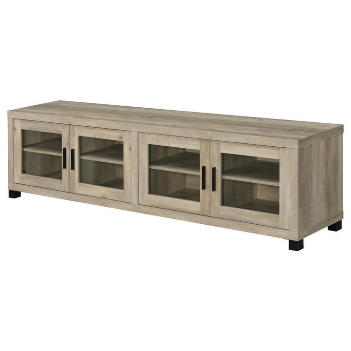 Sachin - 4 - Door Engineered Wood TV Stand - Distressed Pine TV Stand modern furniture Contempo Furniture