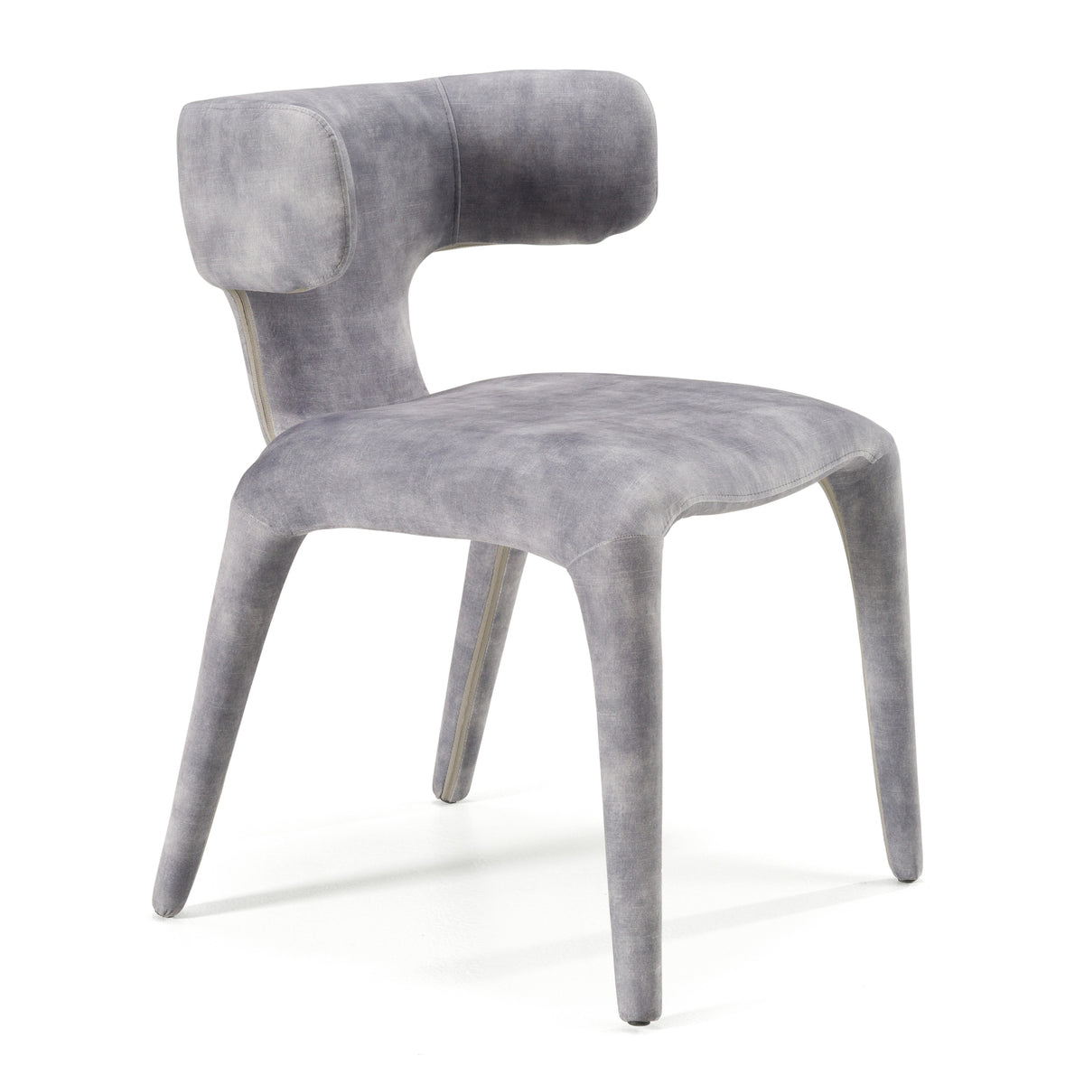 Saehee - Modern Grey-Blue Velvet Dining Chair