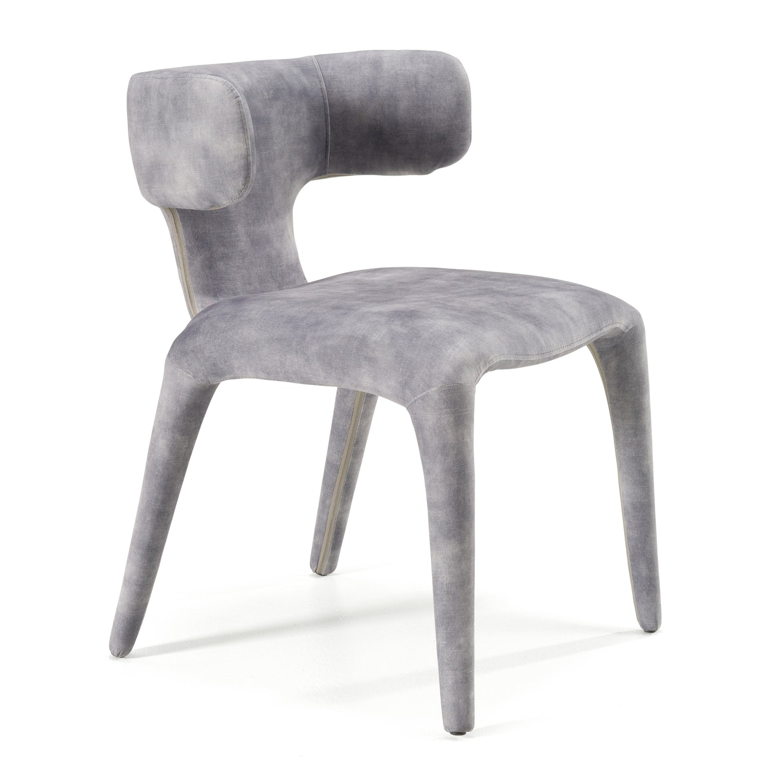 Saehee - Modern Grey-Blue Velvet Dining Chair