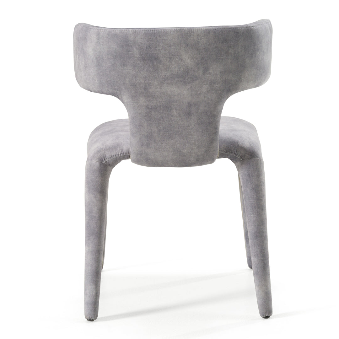 Saehee - Modern Grey-Blue Velvet Dining Chair