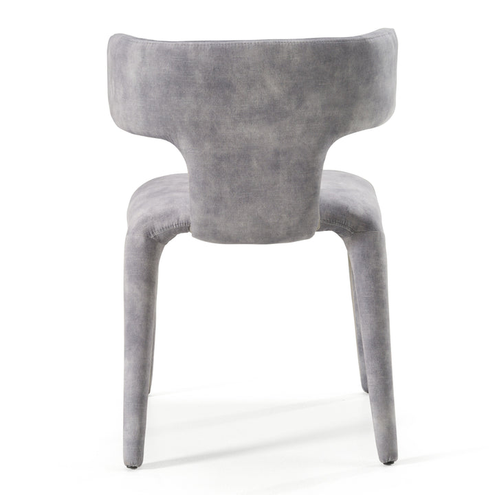 Saehee - Modern Grey-Blue Velvet Dining Chair