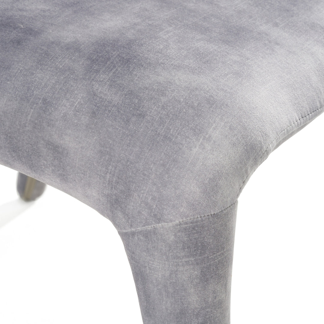 Saehee - Modern Grey-Blue Velvet Dining Chair