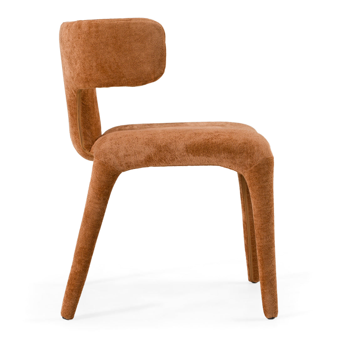 Saehee  Modern Rust Velvet Dining Chair