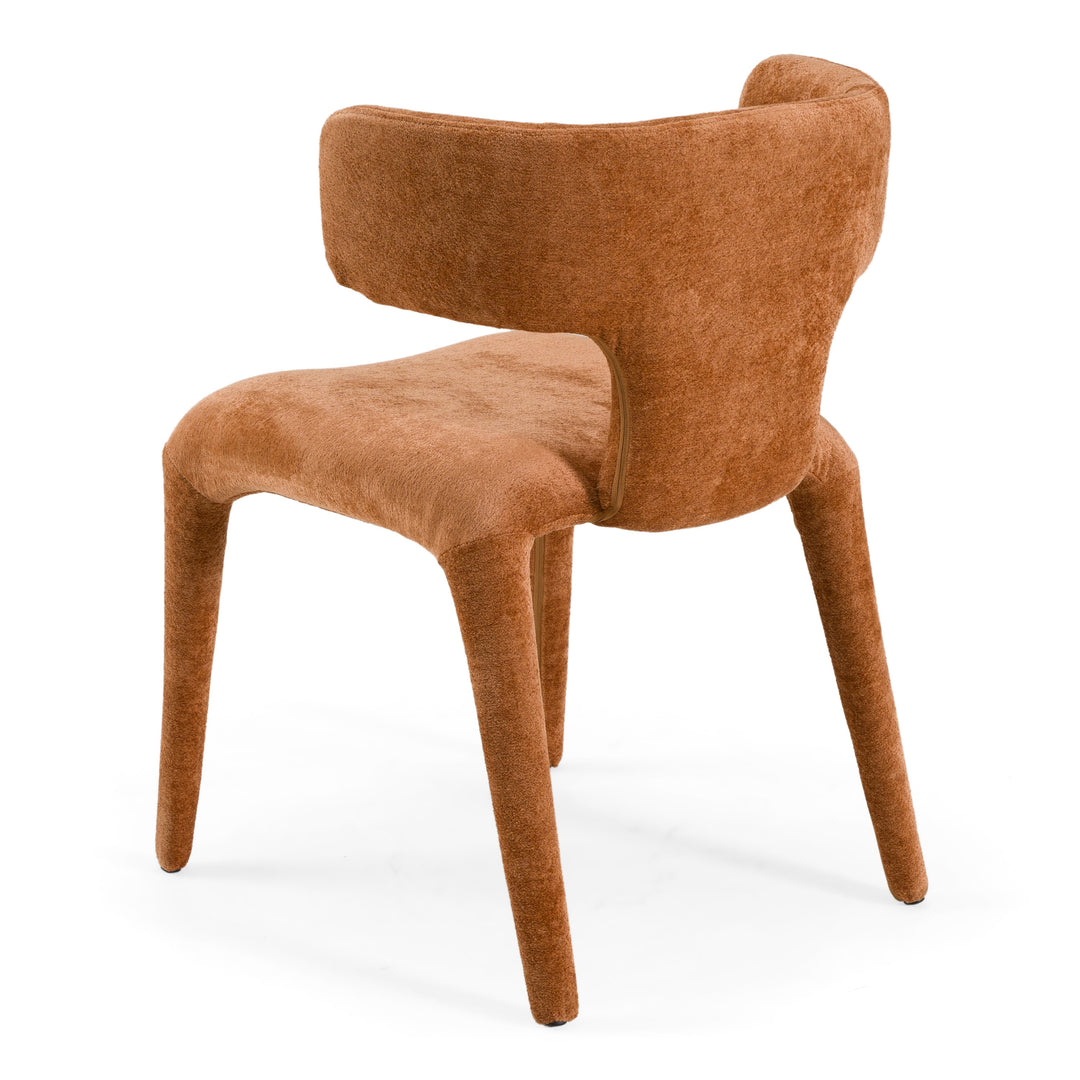 Saehee  Modern Rust Velvet Dining Chair