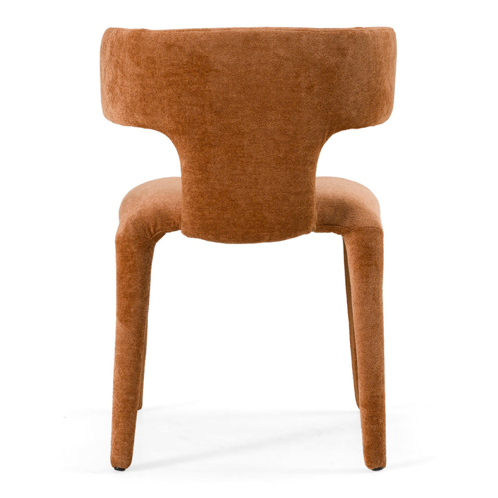 Saehee  Modern Rust Velvet Dining Chair
