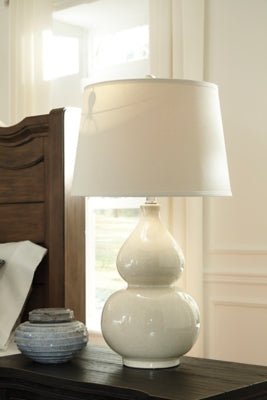 Saffi Table Lamp - Beige Table Lamp modern furniture Contempo Furniture