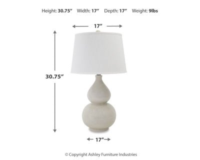 Saffi Table Lamp - Beige Table Lamp modern furniture Contempo Furniture