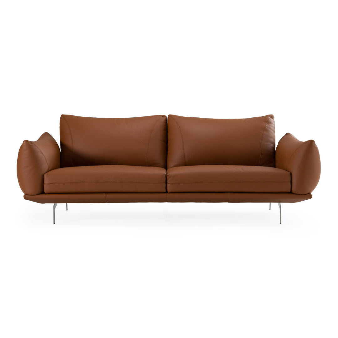 Saint Tropez  Modern Italian Cognac Leather Sofa