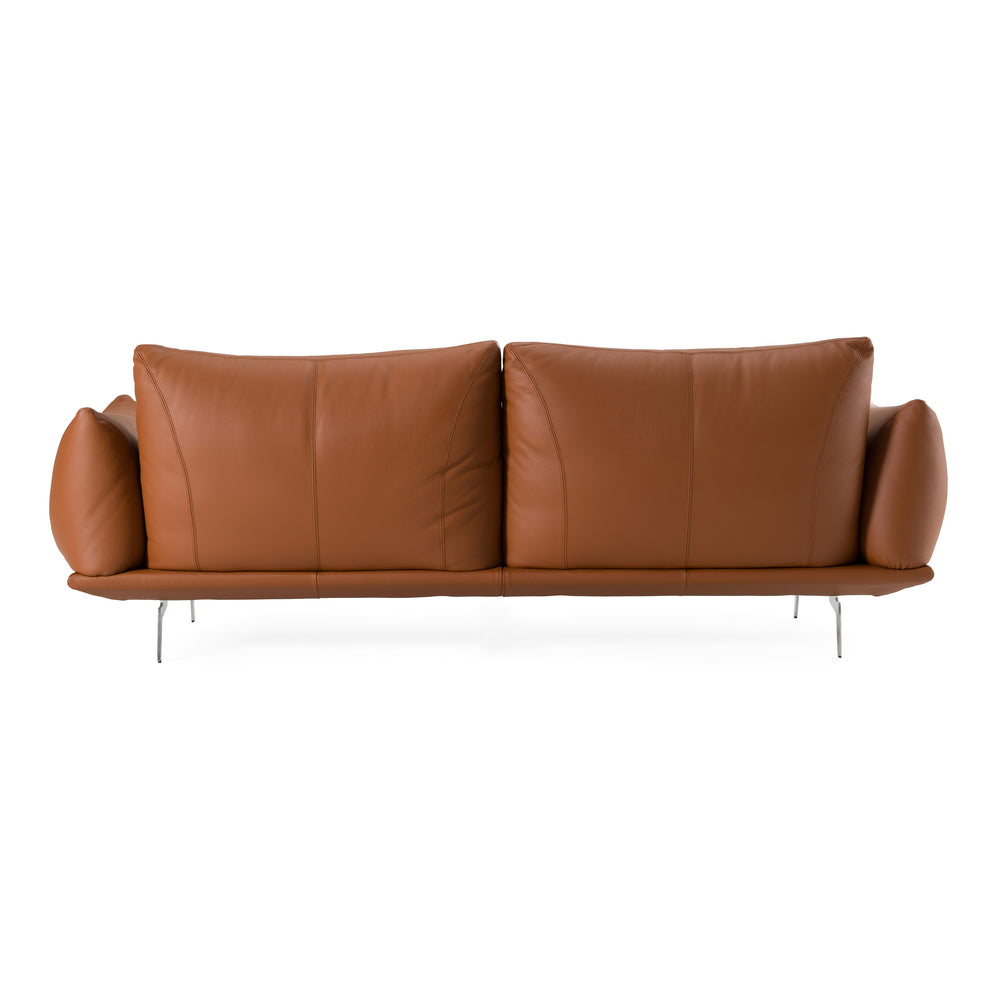 Saint Tropez - Modern Italian Cognac Leather Sofa - View 4