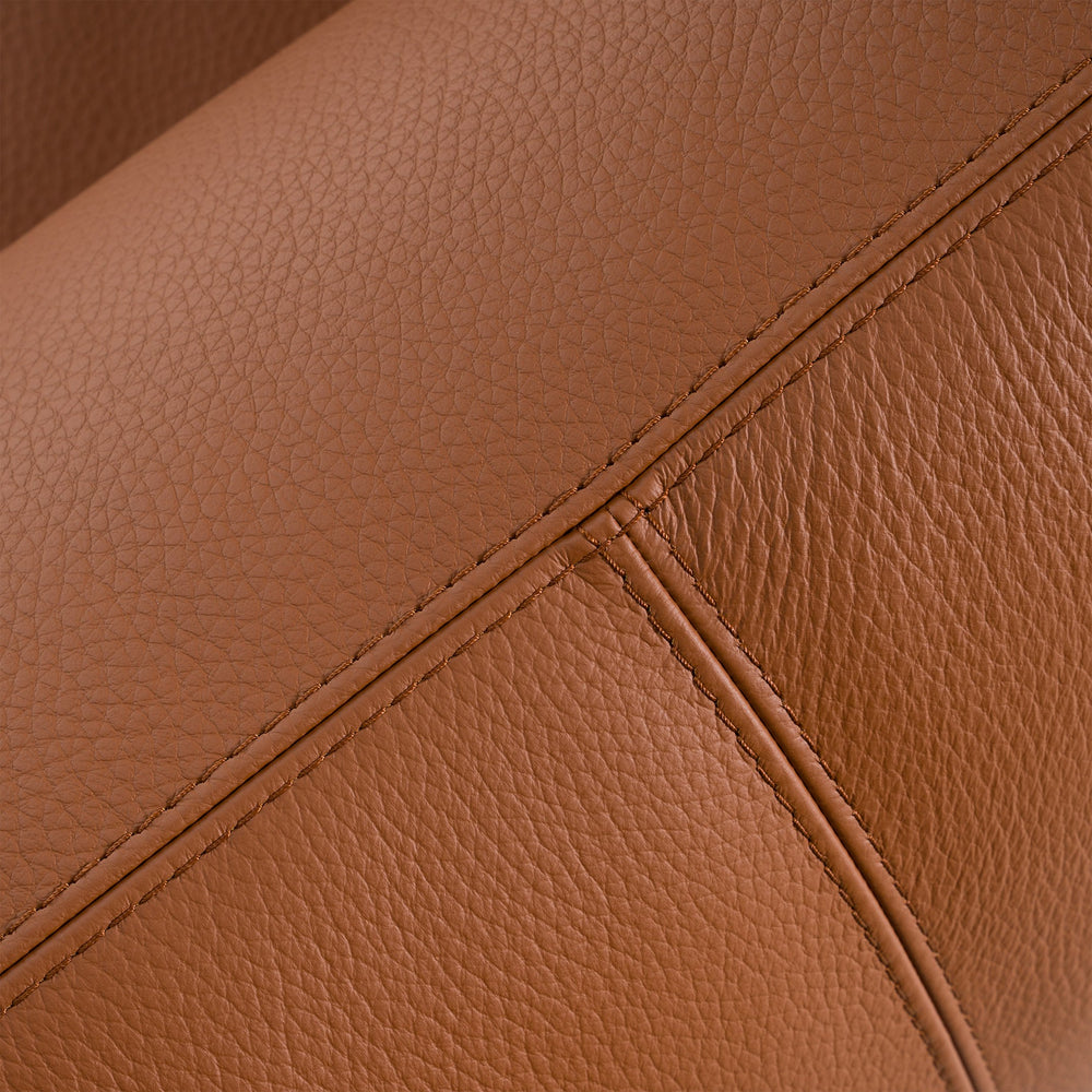 Saint Tropez - Modern Italian Cognac Leather Sofa - View 6