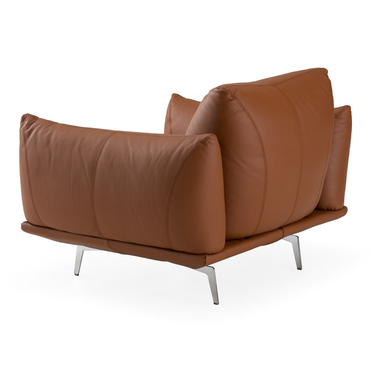 Saint Tropez - Modern Italian Cognac Leather Accent Chair