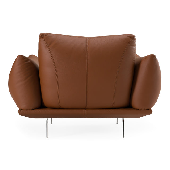 Saint Tropez - Modern Italian Cognac Leather Accent Chair