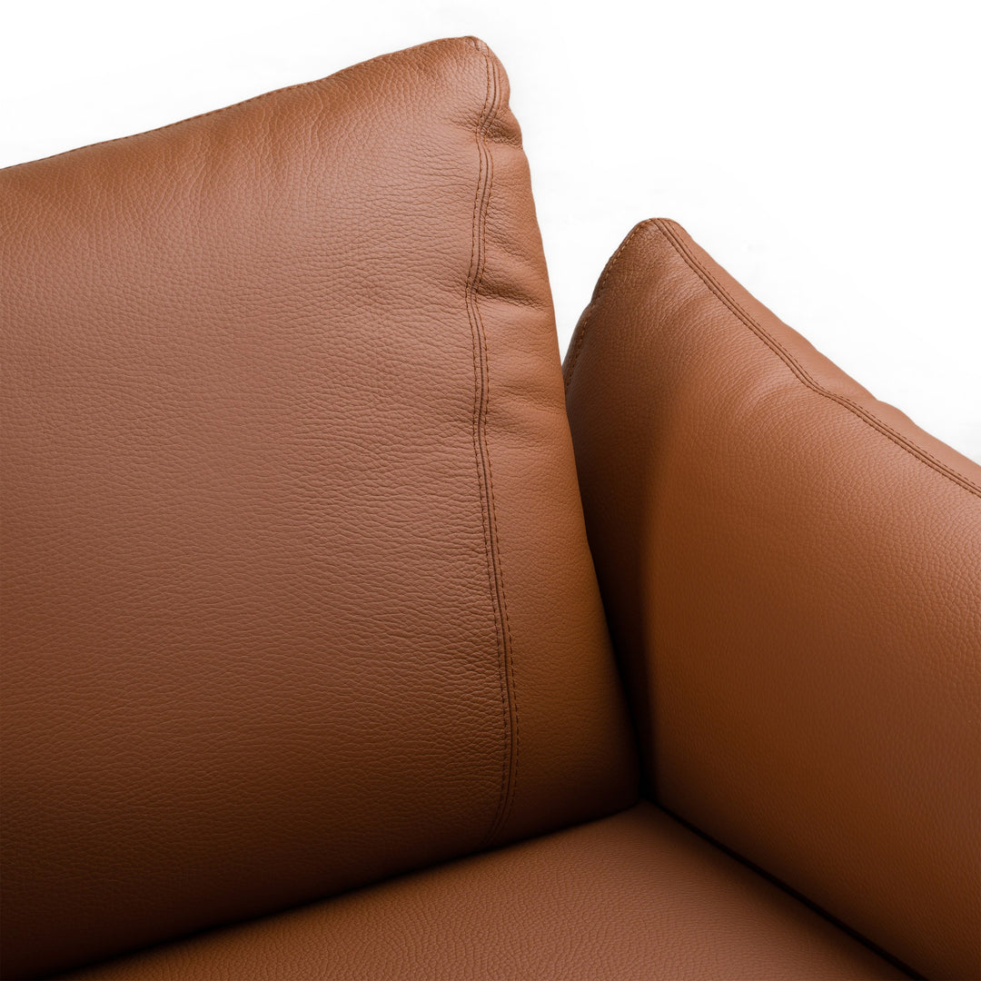 Saint Tropez  Modern Italian Cognac Leather Accent Chair