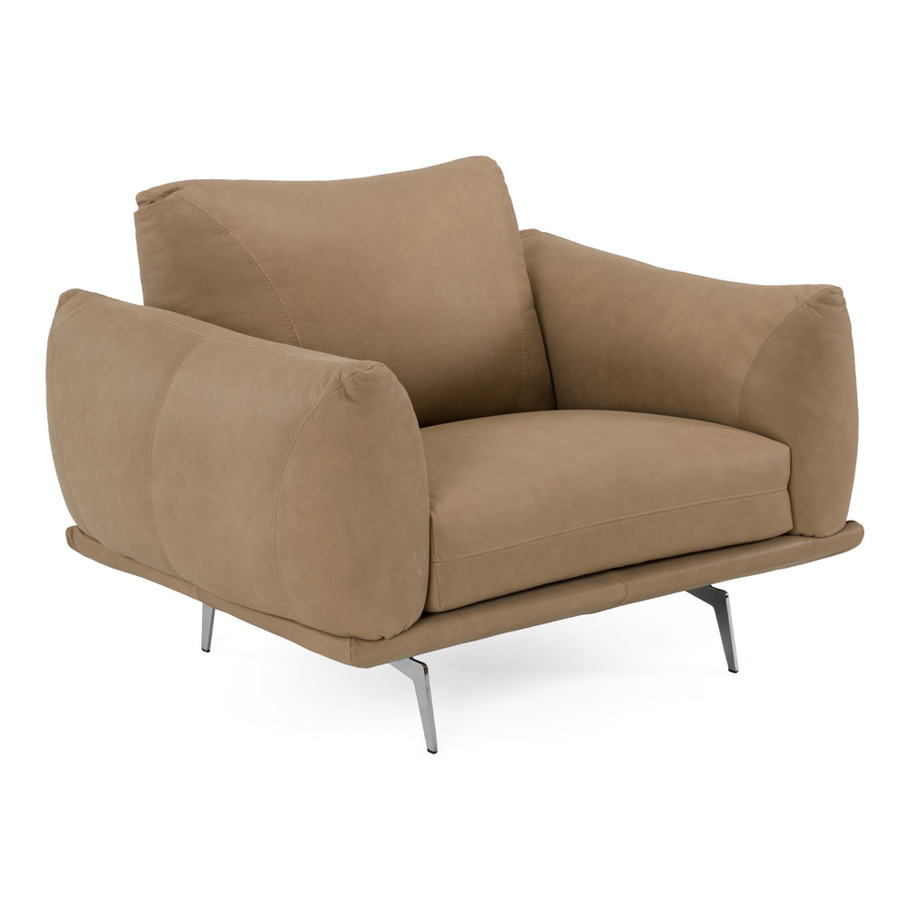 Saint Tropez - Modern Italian Desert Leather Accent Chair