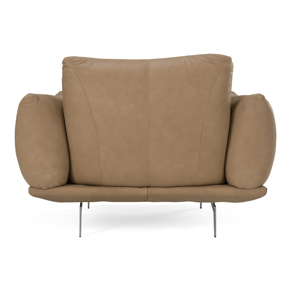 Saint Tropez - Modern Italian Desert Leather Accent Chair