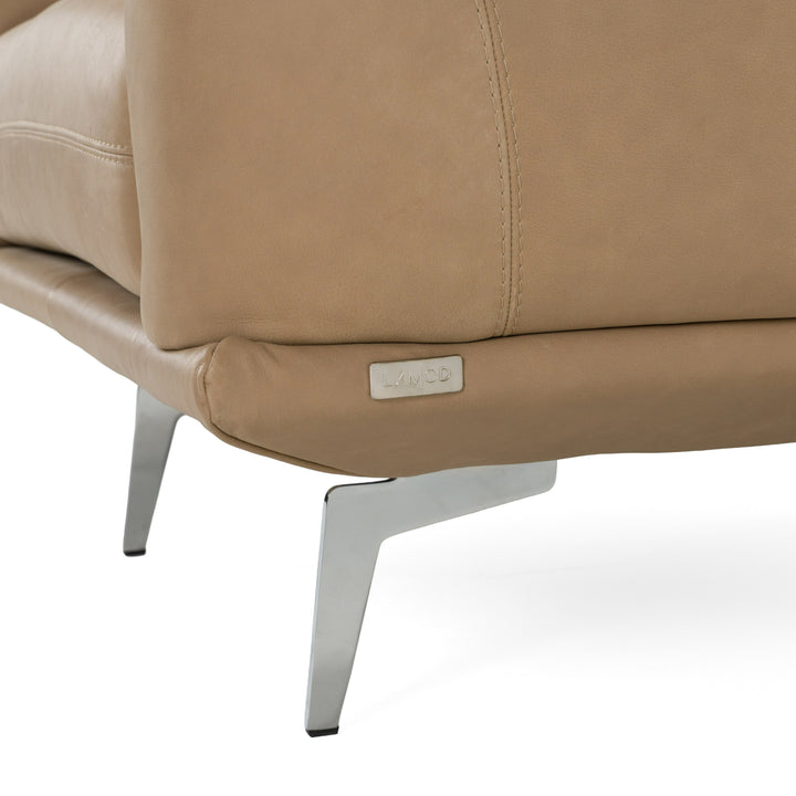 Saint Tropez - Modern Italian Desert Leather Accent Chair