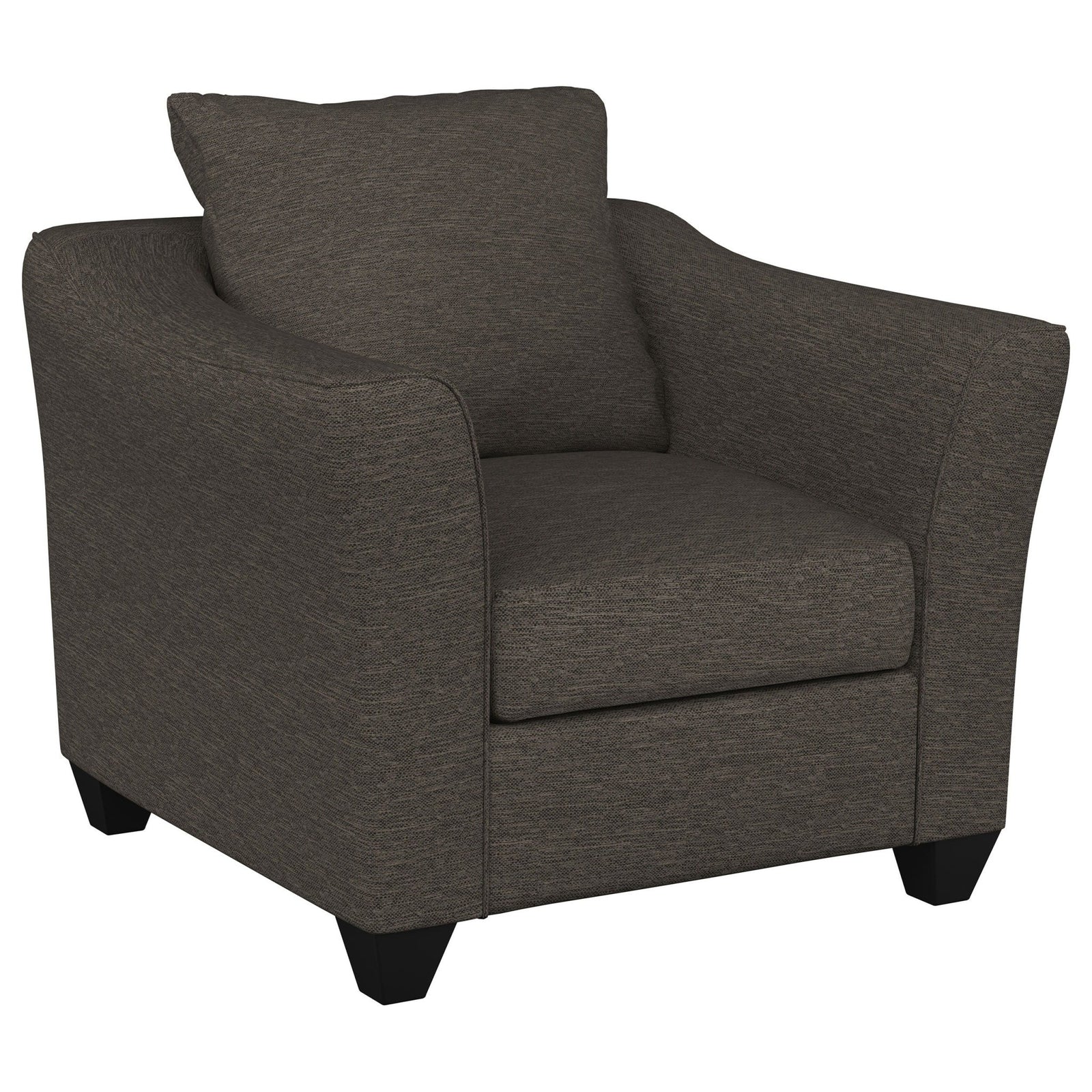 Salizar - Upholstered Flared Arm Accent Chair - Charcoal Gray Arm Chair modern furniture Contempo Furniture