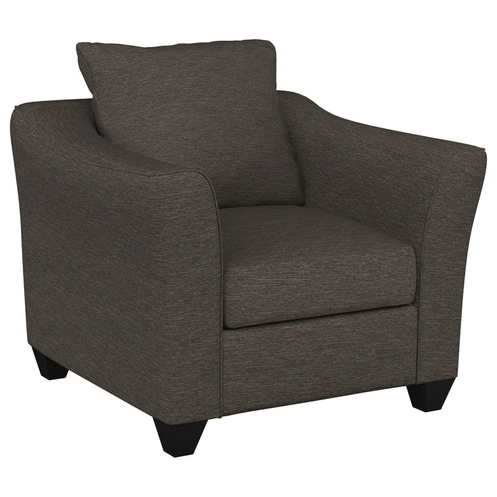 Salizar - Upholstered Flared Arm Accent Chair - Charcoal Gray Arm Chair modern furniture Contempo Furniture