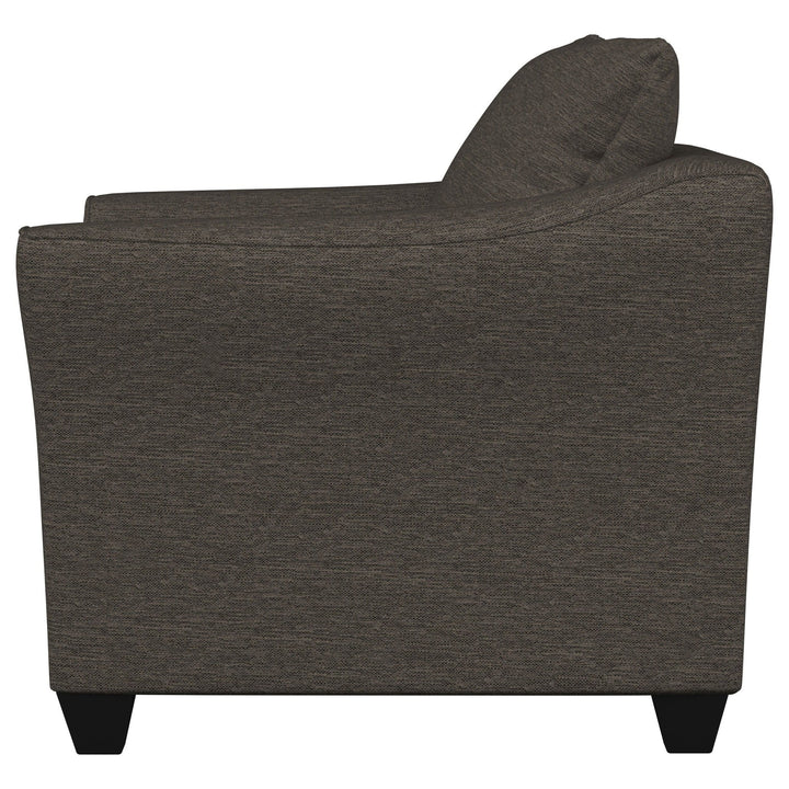 Salizar - Upholstered Flared Arm Accent Chair - Charcoal Gray Arm Chair modern furniture Contempo Furniture