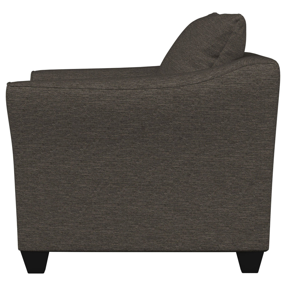 Salizar - Upholstered Flared Arm Accent Chair - Charcoal Gray Arm Chair modern furniture Contempo Furniture