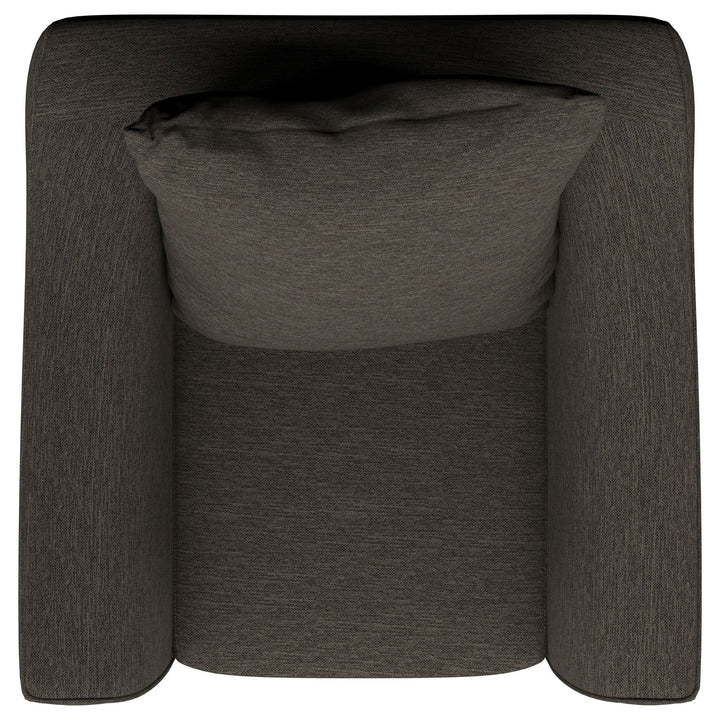 Salizar - Upholstered Flared Arm Accent Chair - Charcoal Gray Arm Chair modern furniture Contempo Furniture