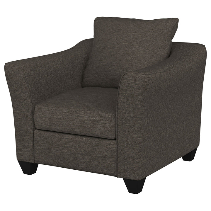 Salizar - Upholstered Flared Arm Accent Chair - Charcoal Gray Arm Chair modern furniture Contempo Furniture