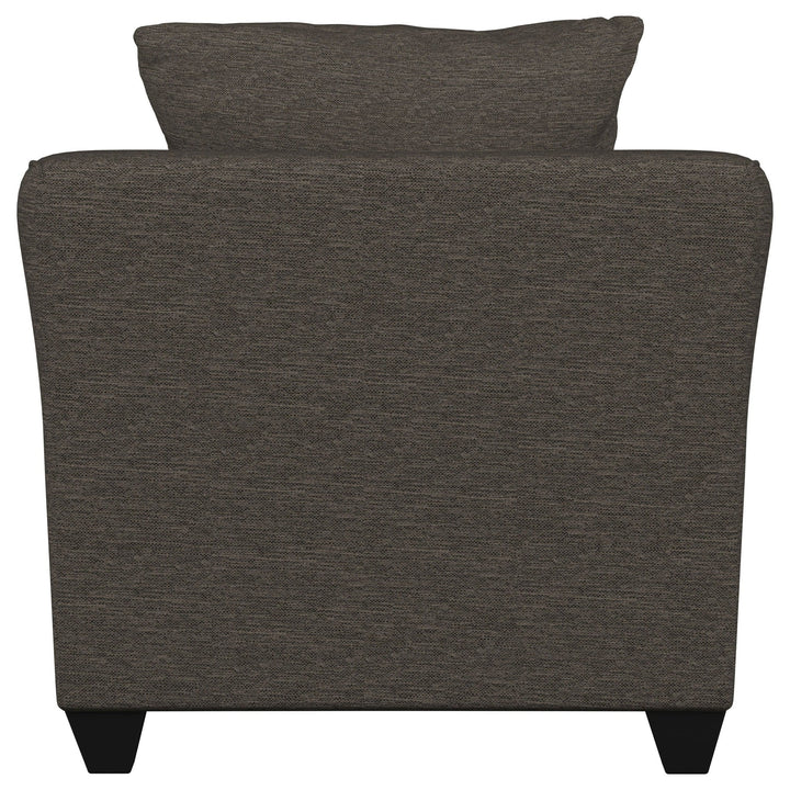 Salizar - Upholstered Flared Arm Accent Chair - Charcoal Gray Arm Chair modern furniture Contempo Furniture