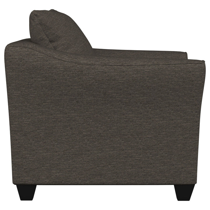 Salizar - Upholstered Flared Arm Accent Chair - Charcoal Gray Arm Chair modern furniture Contempo Furniture