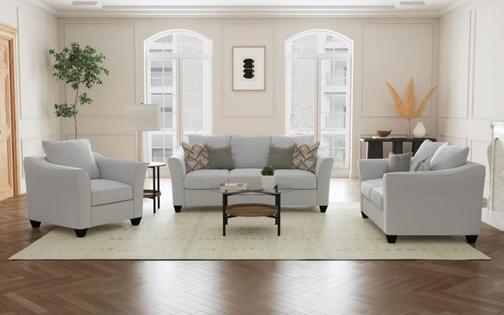 Salizar - Upholstered Flared Arm Accent Chair - Sand Arm Chair modern furniture Contempo Furniture