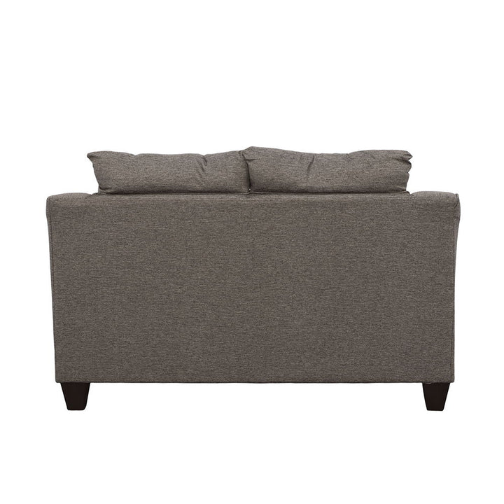 Salizar - Upholstered Flared Arm Loveseat - Charcoal Gray Stationary Loveseat modern furniture Contempo Furniture