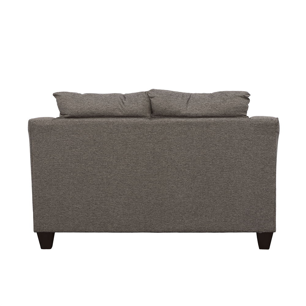 Salizar - Upholstered Flared Arm Loveseat - Charcoal Gray Stationary Loveseat modern furniture Contempo Furniture