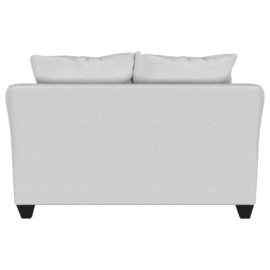 Salizar - Upholstered Flared Arm Loveseat - Sand Stationary Loveseat modern furniture Contempo Furniture