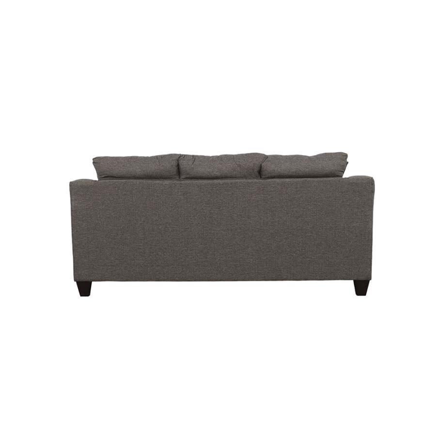 Salizar - Upholstered Flared Arm Sofa - Charcoal Gray Stationary Sofa modern furniture Contempo Furniture