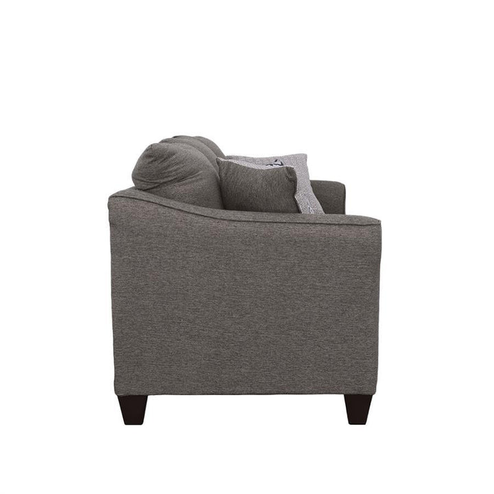 Salizar - Upholstered Flared Arm Sofa - Charcoal Gray Stationary Sofa modern furniture Contempo Furniture